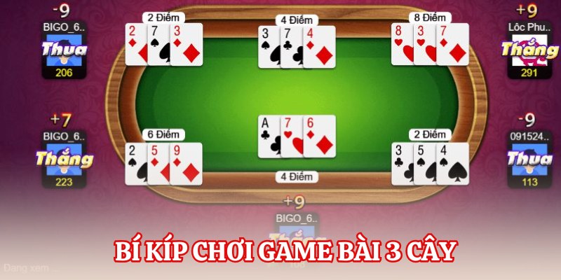Bí kíp chơi game 3 cây trực tuyến hiệu quả 